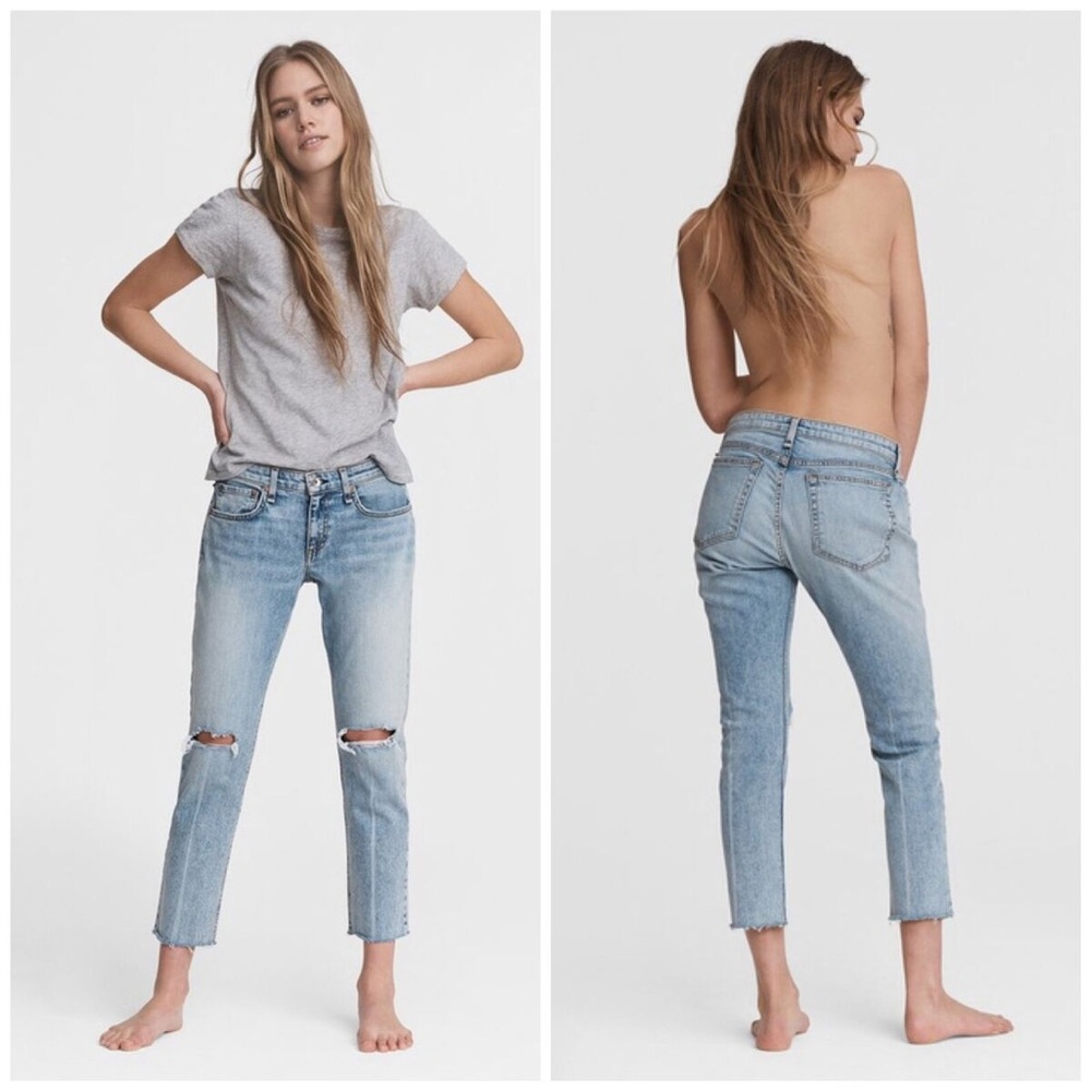 rag & bone Light Blue Ankle Jeans